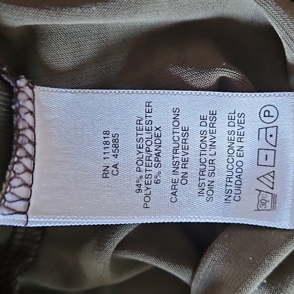 Michael Kors green and brown patterned top, Sz S/P - Picture 7 of 8